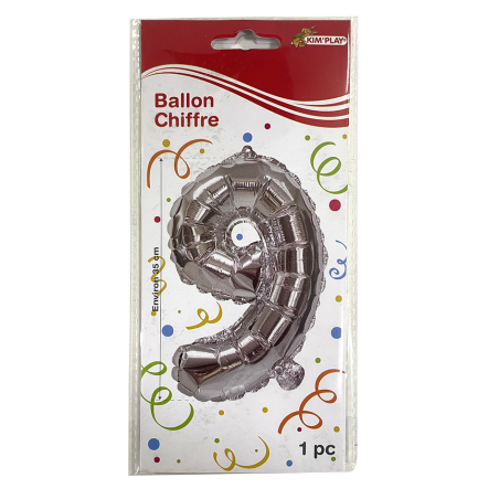 BALLON MÉTAL CHIFFRE 9