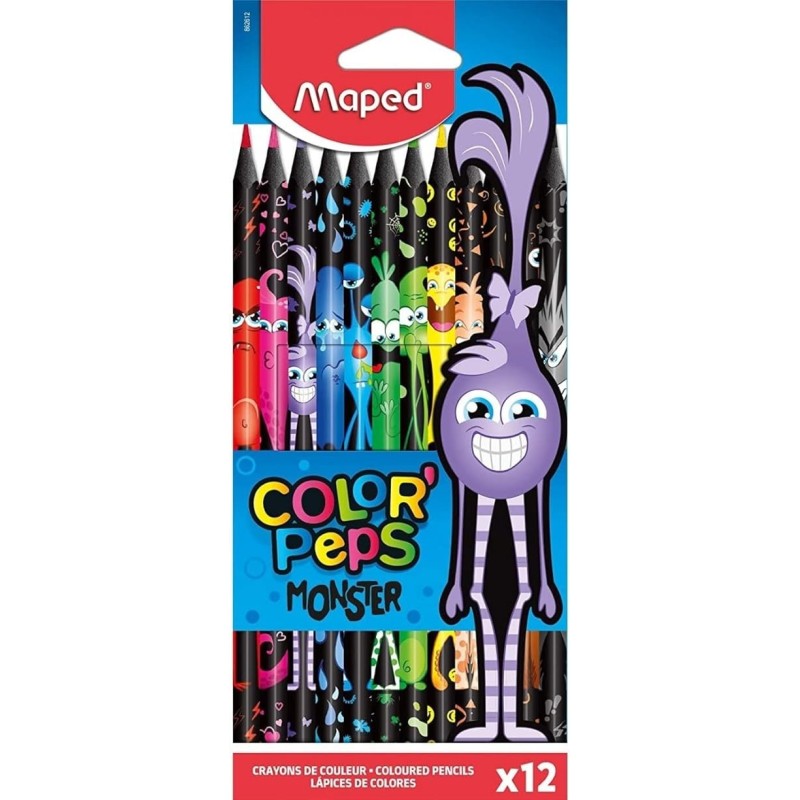 Crayon de couleur 18cm et 12cl Colorpeps MONSTER Maped