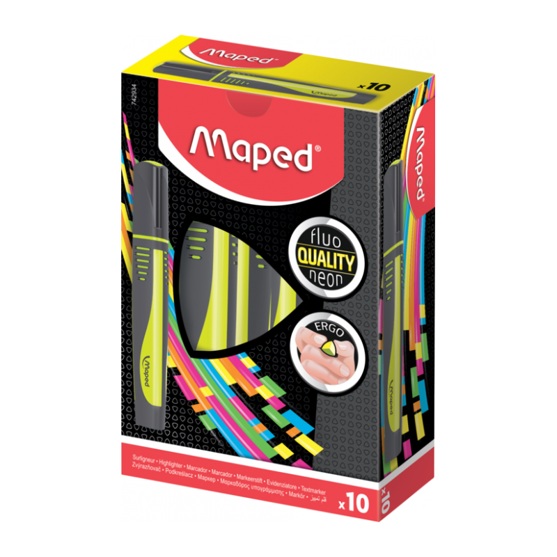 Surligneur fluo peps max softgrip Maped