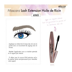 Mascara huile de ricin lash extension 10ml Miss Cop MASMC3291