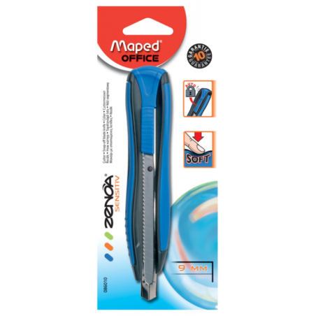 Cutter métalloplastique Zenoa 9mm ss blister Maped
