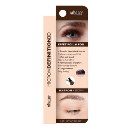 Feutre à sourcils 4 mines 3D Miss Cop FELSMC4357