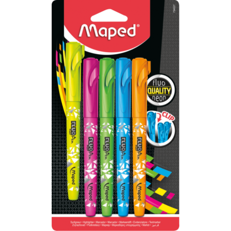 Surligneur stylo Fluo peps (blister de 5) Maped