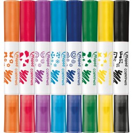 Feutre 8 couleurs colorpeps DUO STAMP Mini Artist Maped