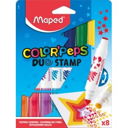 Feutre 8 couleurs colorpeps DUO STAMP Mini Artist Maped