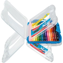 Crayon de couleur 18cm et 12cl Color'peps  Bte de 12 avec accessoires Maped