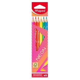Crayon de couleur 18cm et 6cl FSC NEON MAPED
