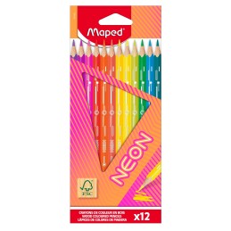 Crayon de couleur 18cm et 12cl  FSC NEON MAPED
