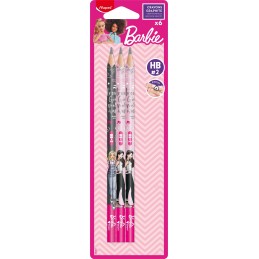 Crayons à dessin graphiques Barbie HB BLISTER x6 maped