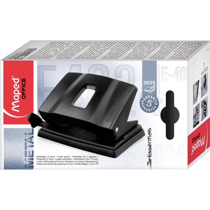 Perforateur 2 trous Essentials Métal E4024 20-25Flles Maped