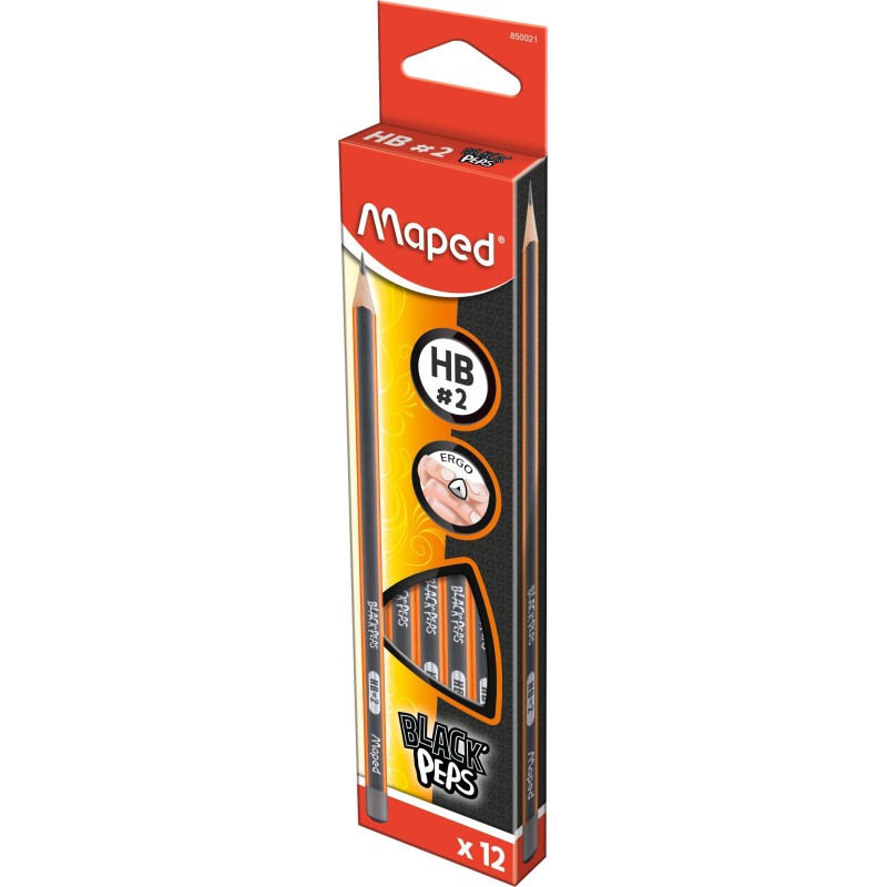 Crayon graphite black'Peps HB MAPED