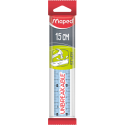 Règle plate 15cm UNBREAKABLE assortie MAPED
