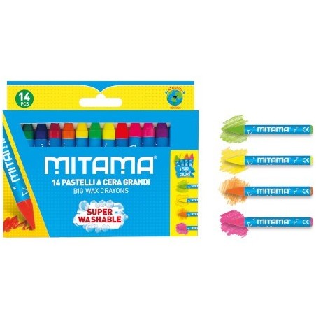 Crayon de couleur WAX 10cl brillant + 4cl Fluo MITAMA