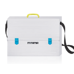 Cartable en plastique 38x27x8 avec déco stickers MITAMA