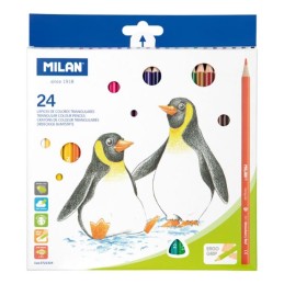 Crayon de couleur 18cm et 24cl triangulaire Milan
