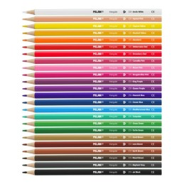 Crayon de couleur 18cm et 24cl triangulaire Milan