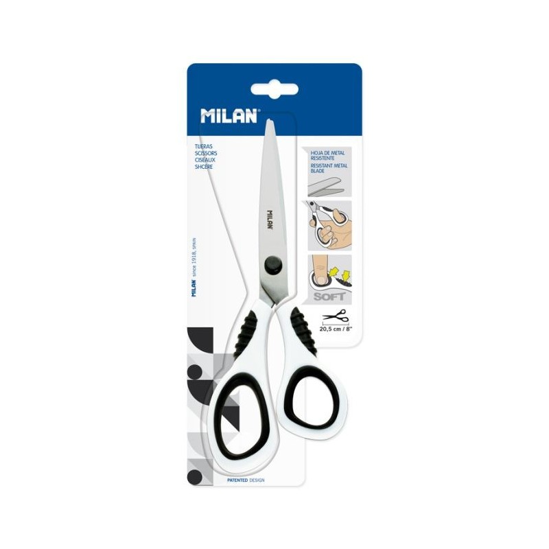 Ciseaux de bureau 20,5cm en blister Milan