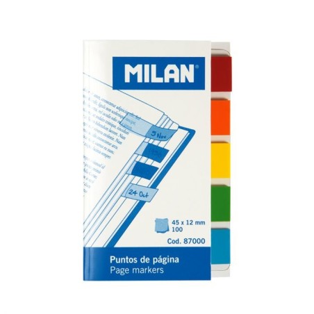 Post it marque page 45x12 couleurs Milan