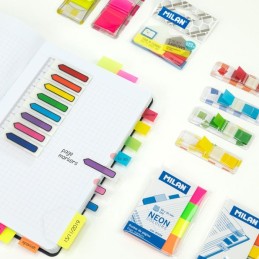 Post it marque page 45x12 couleurs Milan