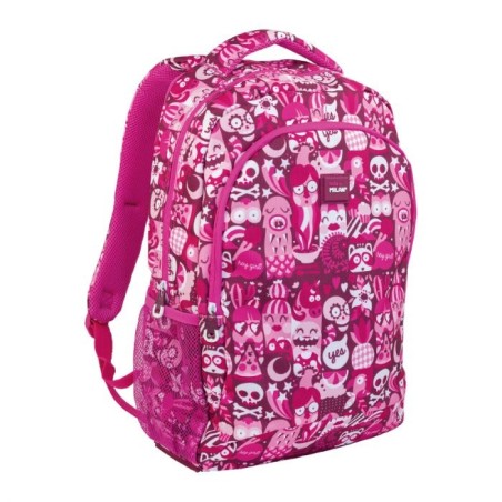 Sac à dos scolaire 17L HEY GIRL ROSE MILAN