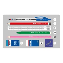 Kit de 2 trousses garnie + petit cartable MIMO MILAN