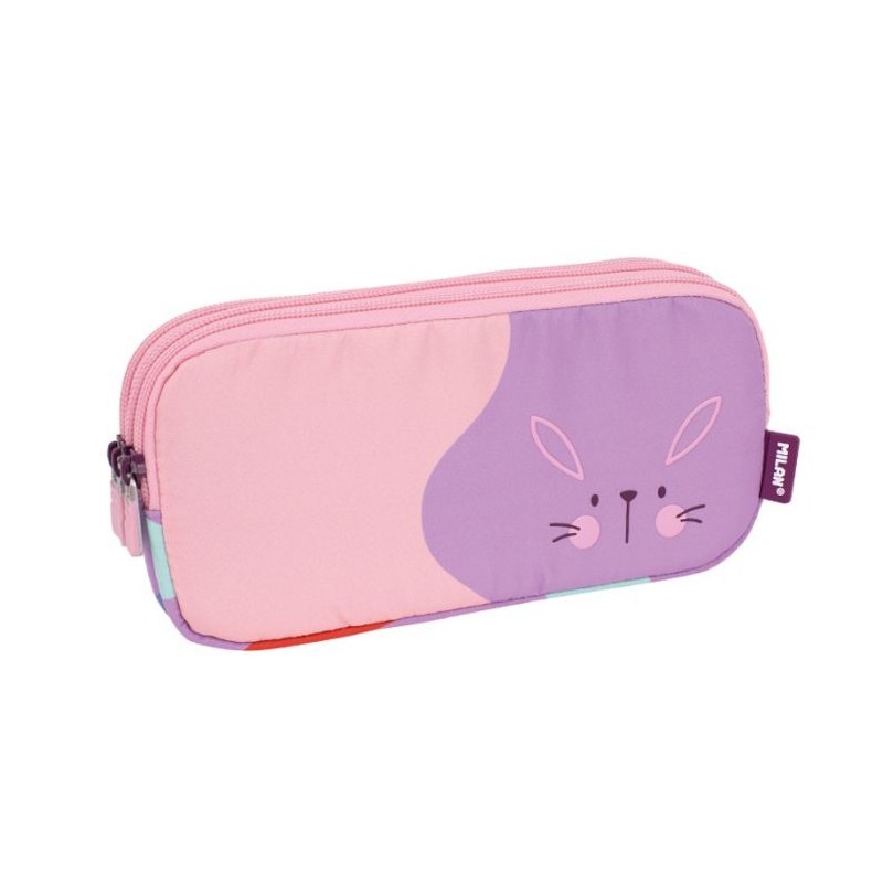 Trousse 3 compartiments Violet Milan