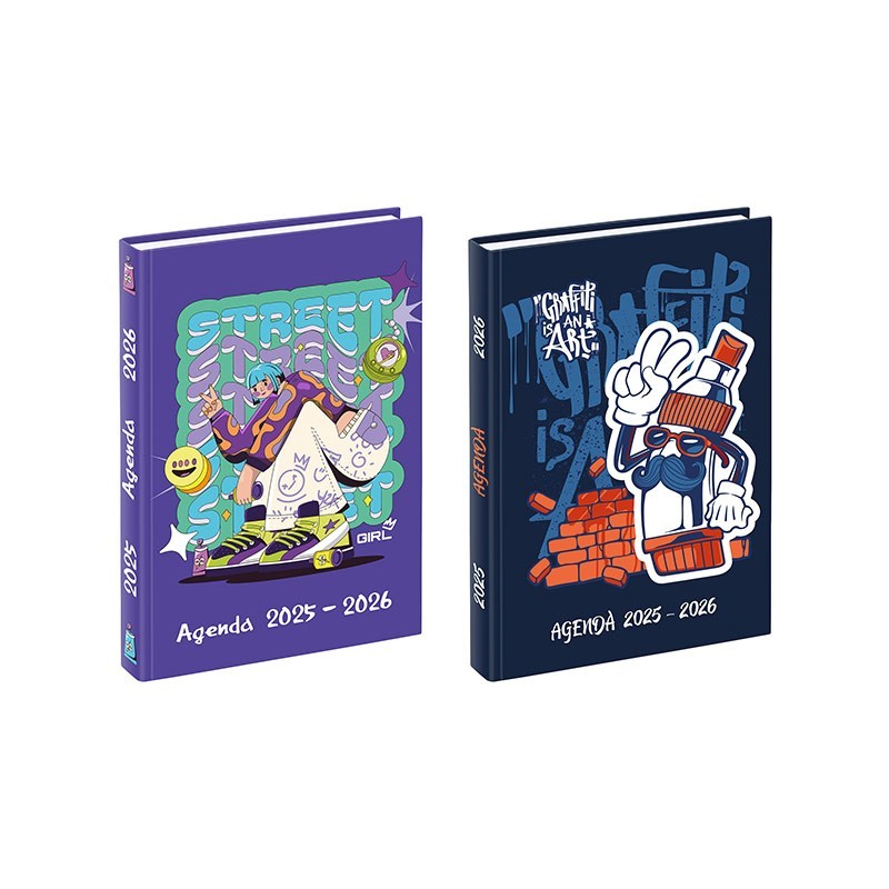 Agenda scolaire STREET ART mi-08-25 au mi -07-26 VIQUEL