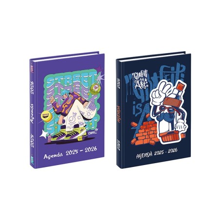 Agenda scolaire STREET ART mi-08-25 au mi -07-26 VIQUEL