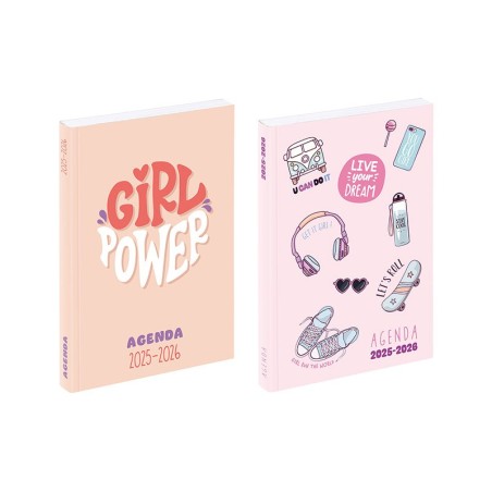 Agenda scolaire GIRL POWER mi-08-25 au mi -07-26 VIQUEL