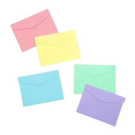 Pochette enveloppe A5 Polypropylène - RAINBOW PASTEL