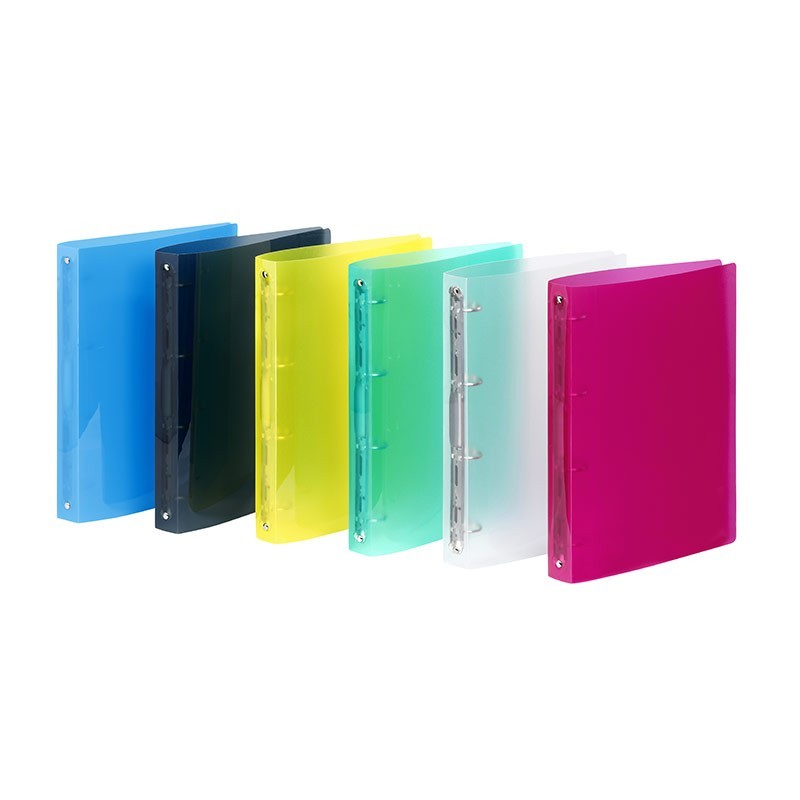 Classeur souple A4 DOS 3,5CM 4 anneaux PP Propyglass VIQUEL