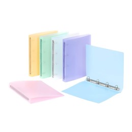 Classeur souple A4 4 Anneaux dos 35 PASTEL Viquel