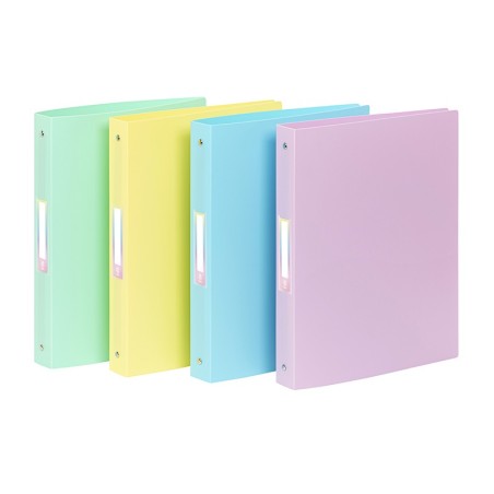 Classeur souple 4 anneaux A4 MAXI dos 4cm PP RAINBOW PASTEL