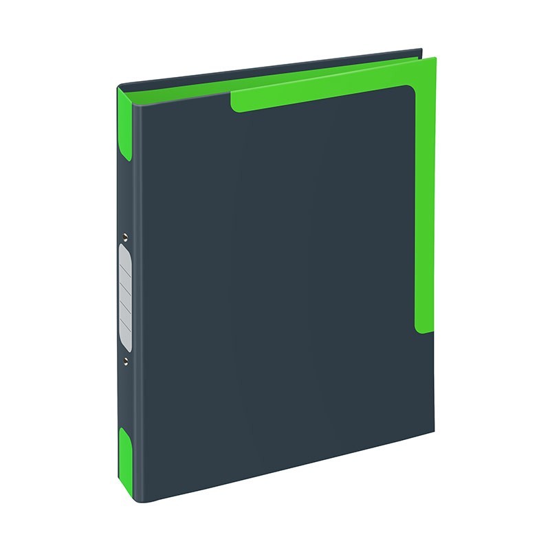 Classeur 2 Anneaux A4 dos 5cm COINS couleurs NEON