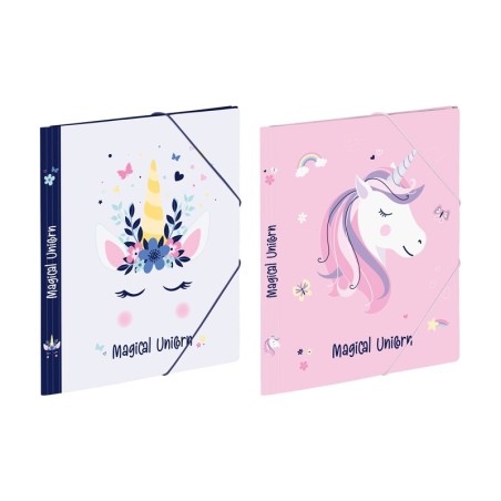 Chemise à élastique 3 rabats A4 carton MAGICAL UNICORN VIQUEL