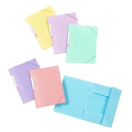 Chemise à élastique 3 rabats PP RAINBOW PASTEL