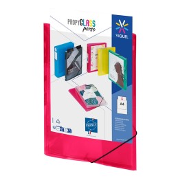 Chemise à élastique 3rabats pers. A4 PP PROPYGLASS