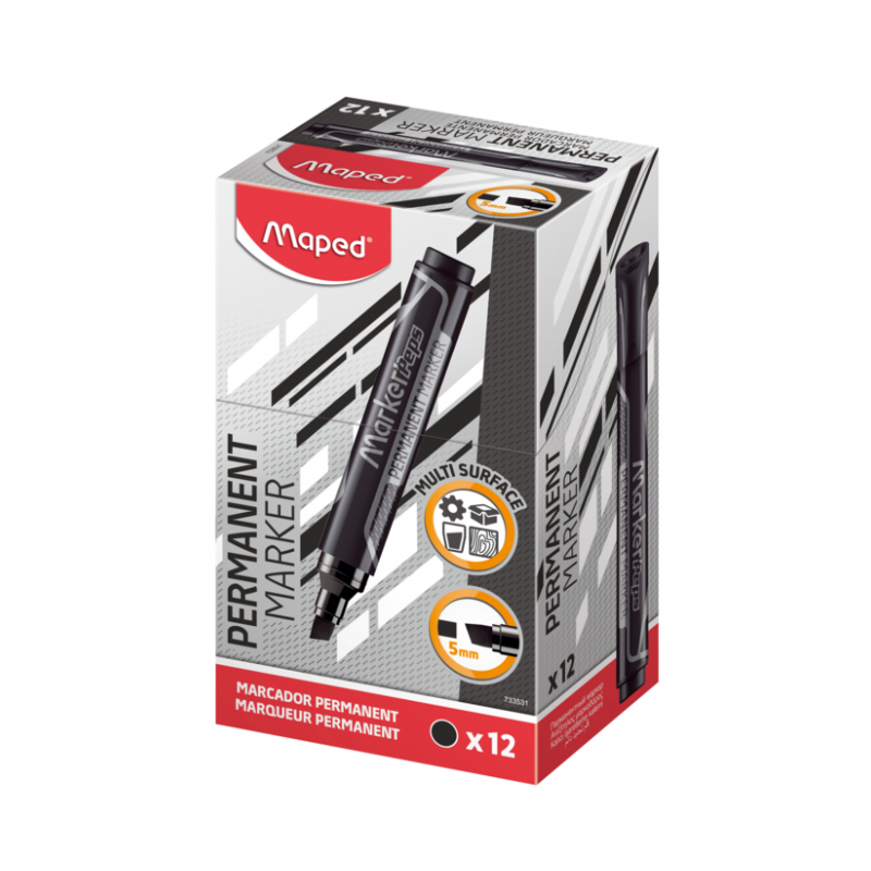 Marqueur permanent pte Biseauté Maped