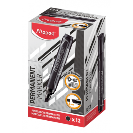 Marqueur permanent pte Biseauté Maped