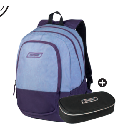 Sac à dos 3 zip duel violet melange TARGET