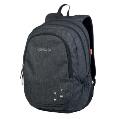 BACKPACK 3 ZIP DUEL CHARCOAL DENIM TARGET