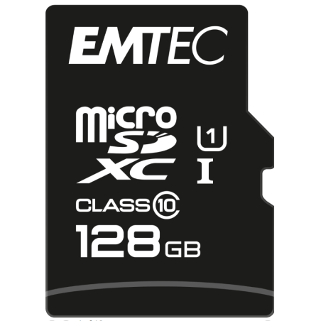 Memory card Micro SDHC 128GB Class 10 Gold + EMTEC