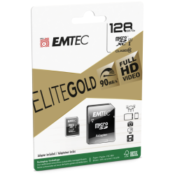 Memory card Micro SDHC 128GB Class 10 Gold + EMTEC