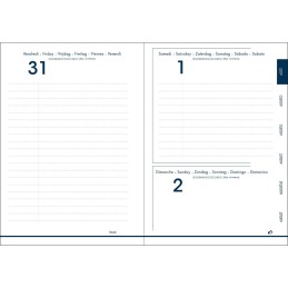 Agenda scolaire 23-24 ML Pastel rose CR élast QUOVADIS