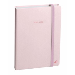 Agenda scolaire 23-24 ML Pastel rose CR élast QUOVADIS