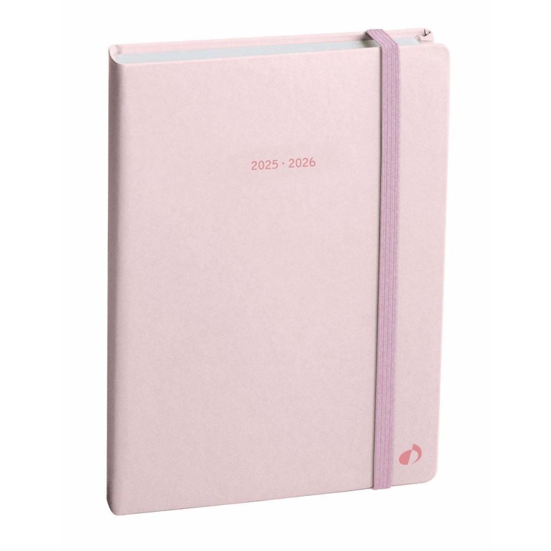 Agenda scolaire 23-24 ML Pastel rose CR élast QUOVADIS