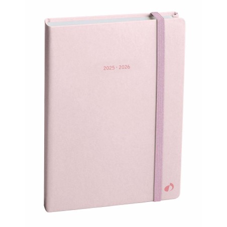 Agenda scolaire 23-24 ML Pastel rose CR élast QUOVADIS