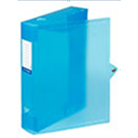 Boite de classement A4 dos 6cm bleu PP PROPYGLASS