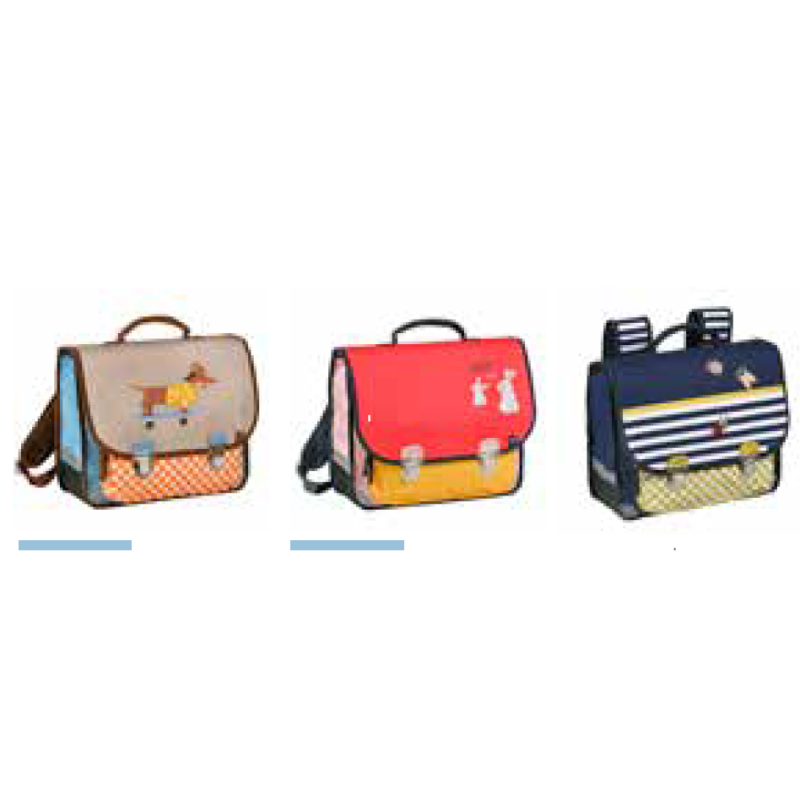 Cartable 36 vintage - 2 comp - Petite bête et Scandinavia QUO