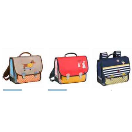 Cartable 36 vintage - 2 comp - Petite bête et Scandinavia QUO